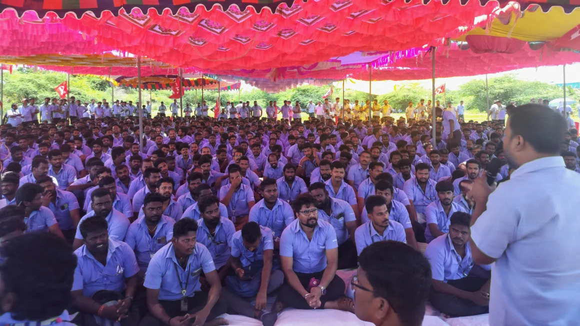 Hundreds of workers strike at major Samsung factory in India